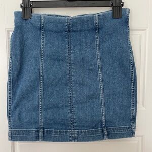 Free People Modern Femme denim mini skirt